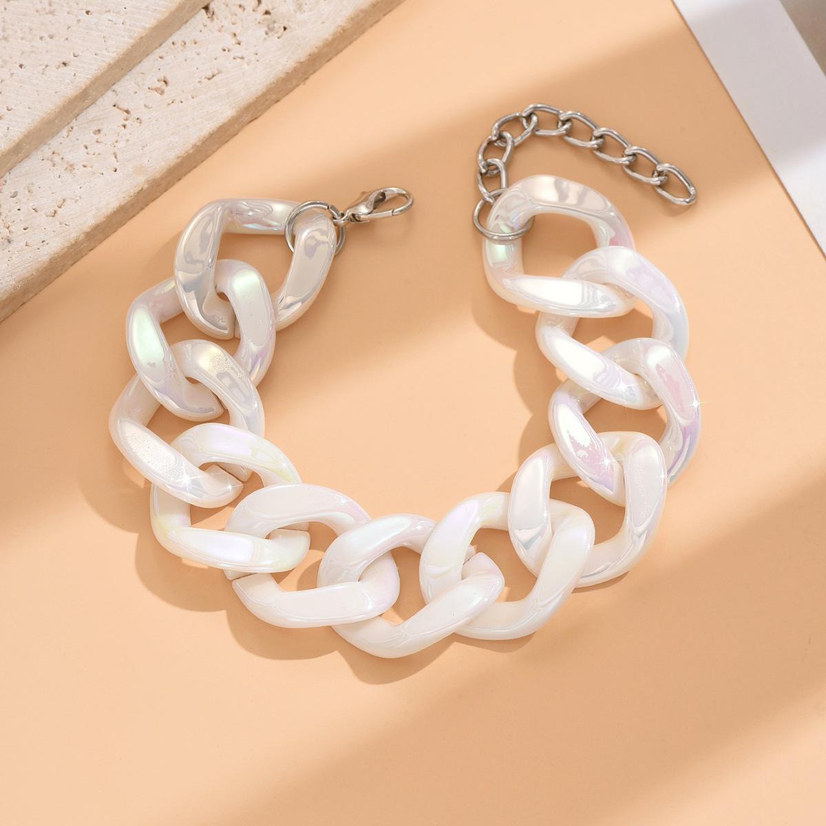 

Акриловый прозрачный звеньевой цветной браслет для женщин Богемия Подарки Аксессуары