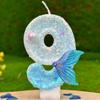Mermaid Tail Digital Birthday Candles for Cake Decoration and Party DIY