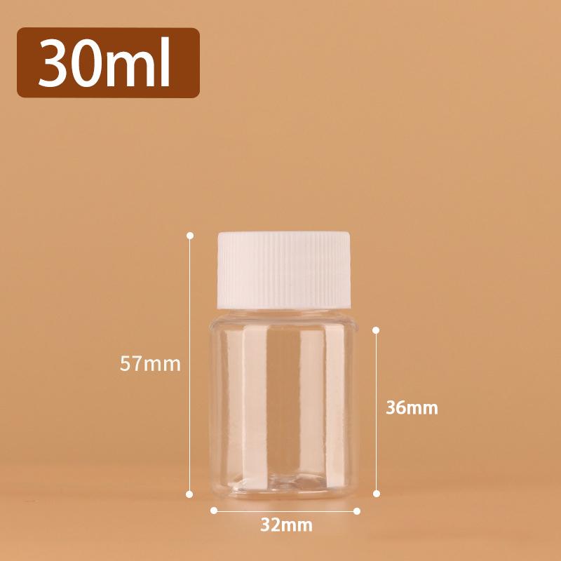 Transparent Refillable Plastic Bottle 15ml 30ml 50ml 100ml 250ml 500ml White Cap Leakproof for Essential Oil Perfume Storage