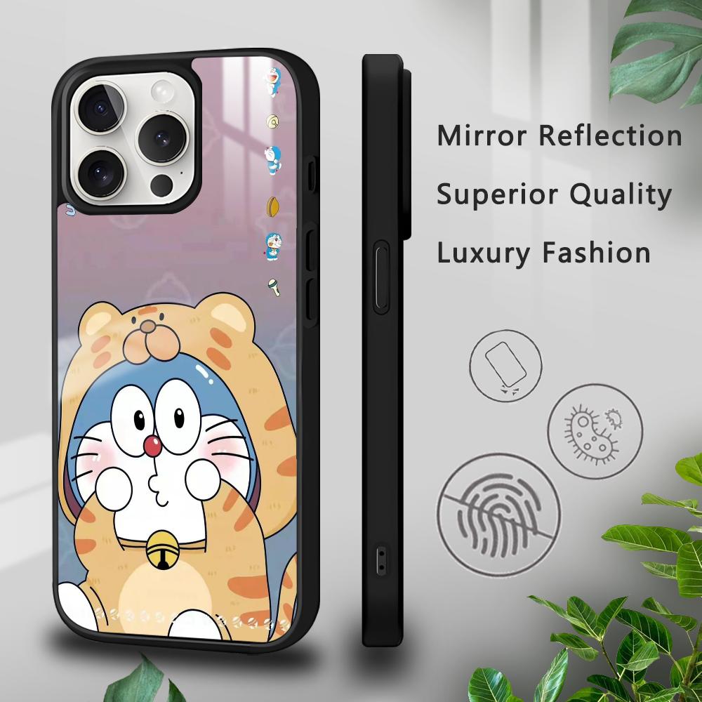 Cartoon D-Doraemon Cute Couple Phone Case For iPhone 16 15 14 13 12 11 Pro Xs Max Mini Plus Celulares Hard Funda