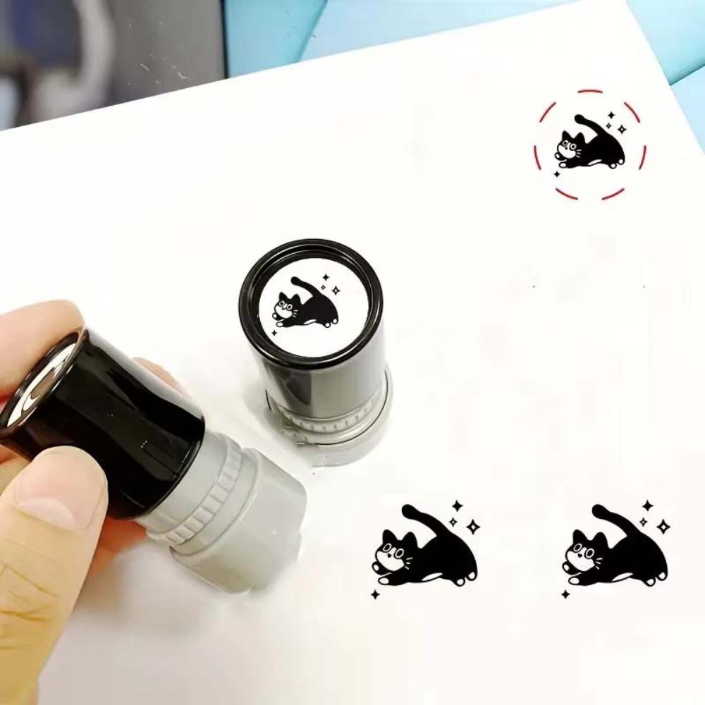 

Lovely 6 Styles Black Cat Stamp Diary Collage Animal Shape Kitten Stamp Cat Designs Plastic Animation Stamps Journal Decoration