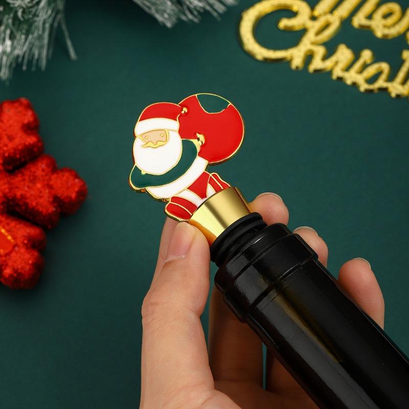 Christmas Fairy Wreath Old Man Red Wine Stopper Food-grade Wine Preservation Sealed Stopper Christmas Wine Bottle Stopper