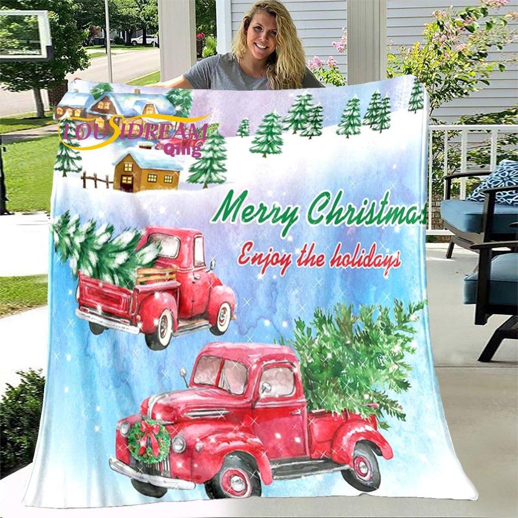 Blanket Throw Merry Christmas Soft Blanket Dust Cover Sofa Bed Blankets for Adults Home Decotation