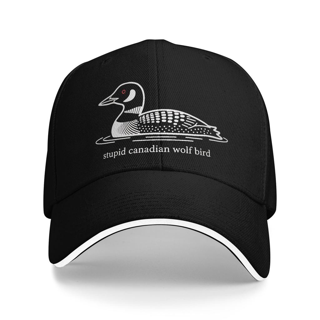 Spring Stupid Canadian Wolf Bird, Loon Lover, Canadian Wildlife Heated Rivalry Baseball Cap Sun Trucker Hat Unisex Snapback Cap