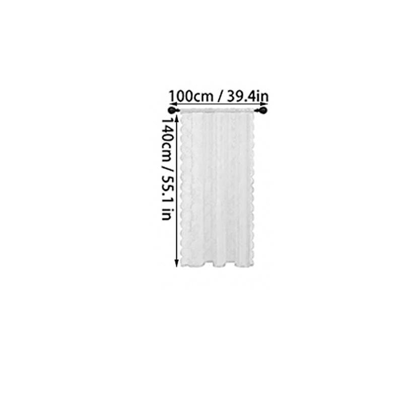 

1 шт. Марлевая занавеска Изысканная занавеска Легко устанавливается Полузатемняющая Пасторальный стиль 100x100/140/200см 150x180см 100x140cm белый