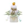 Osaka Choseido Kagami Mochi Chirimen New Includes a Free Original Wooden Tag Ornament, Koti, Year's Decoration, 14.5cm Tall, (Sent Separately)