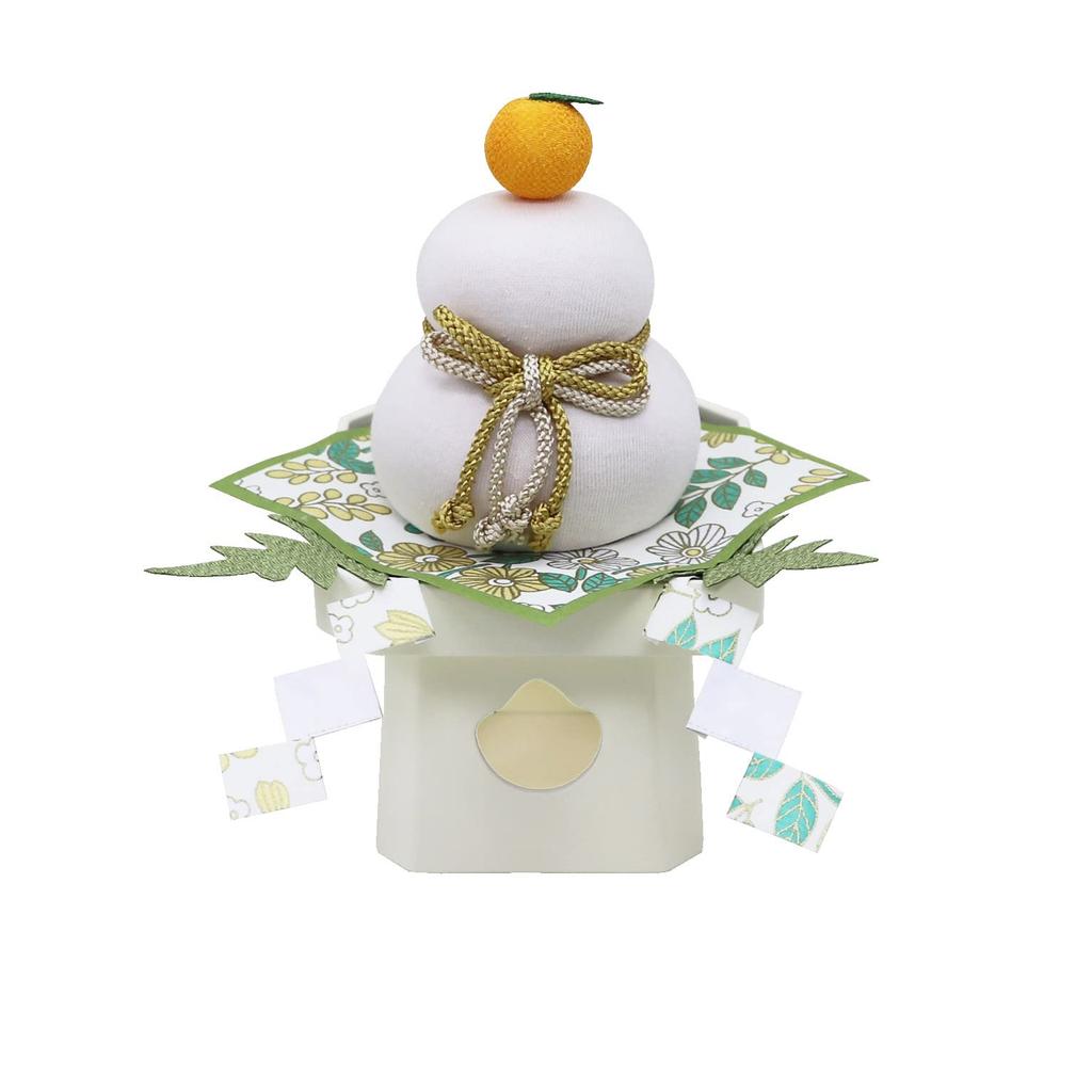 Osaka Choseido Kagami Mochi Chirimen New Includes a Free Original Wooden Tag Ornament, Koti, Year's Decoration, 14.5cm Tall, (Sent Separately)