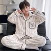 Jungen Warmes Korallenfleece Pyjama-Set Langarm Verdickt Hausanzug Kinder Winter