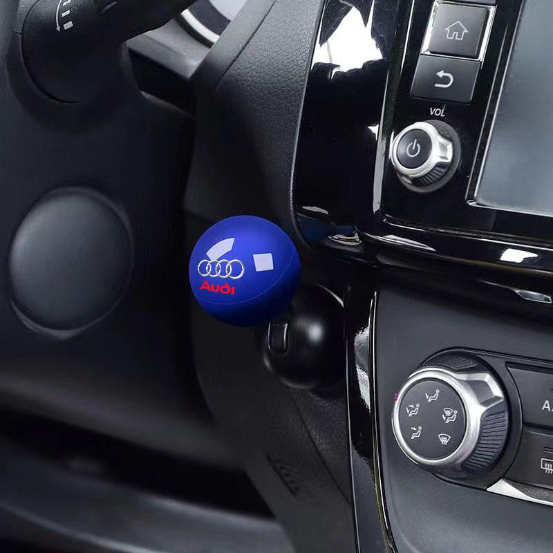 1Pcs Car Logo Push Start Button Lever Creative Protective Cover For Audi B9 B8 B7 B5 B6 A1 A7 A8 Q2 Q3 Q5 Q7 A3 8P 8V 8L A5 A6 C6 C5 C7 TT 2015-2021