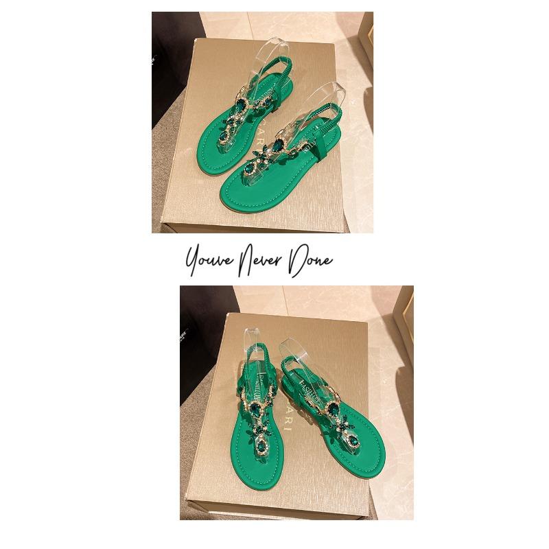 Sandals for Women In Summer, Big Rhinestones, European and American Sizes