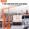 Hydraulic Long Ram Jack, 4 Ton Engine Hoist Cylinder with Single Piston Pump And Flat Base, Hydraulic Ram Cylinder for Engine Lift Hoists, Hydraulic