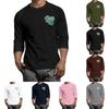 Men's Casual and Fashionable Printed Round-neck Three-quarter Sleeve Top T-shirt