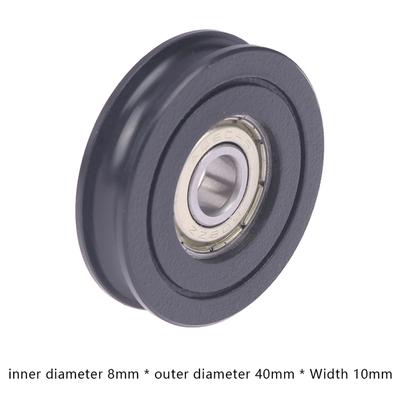 Roue de poulie à roulement à billes rainurée type U Pom 8x40x10mm Rouleau Roue 608Zz Delrin