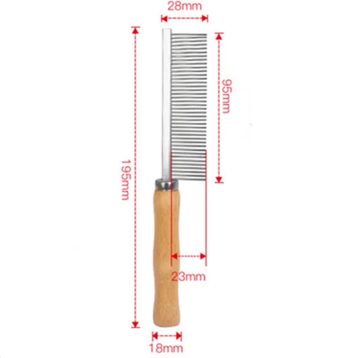 

Расческа для кошек из нержавеющей стали, щетка для кошек, щетка для собачьей шерсти, деревянная ручка, средство для удаления шерсти домашних животных, расческа для кошек, инструменты для ухода за домашними животными, аксессуары для чистки