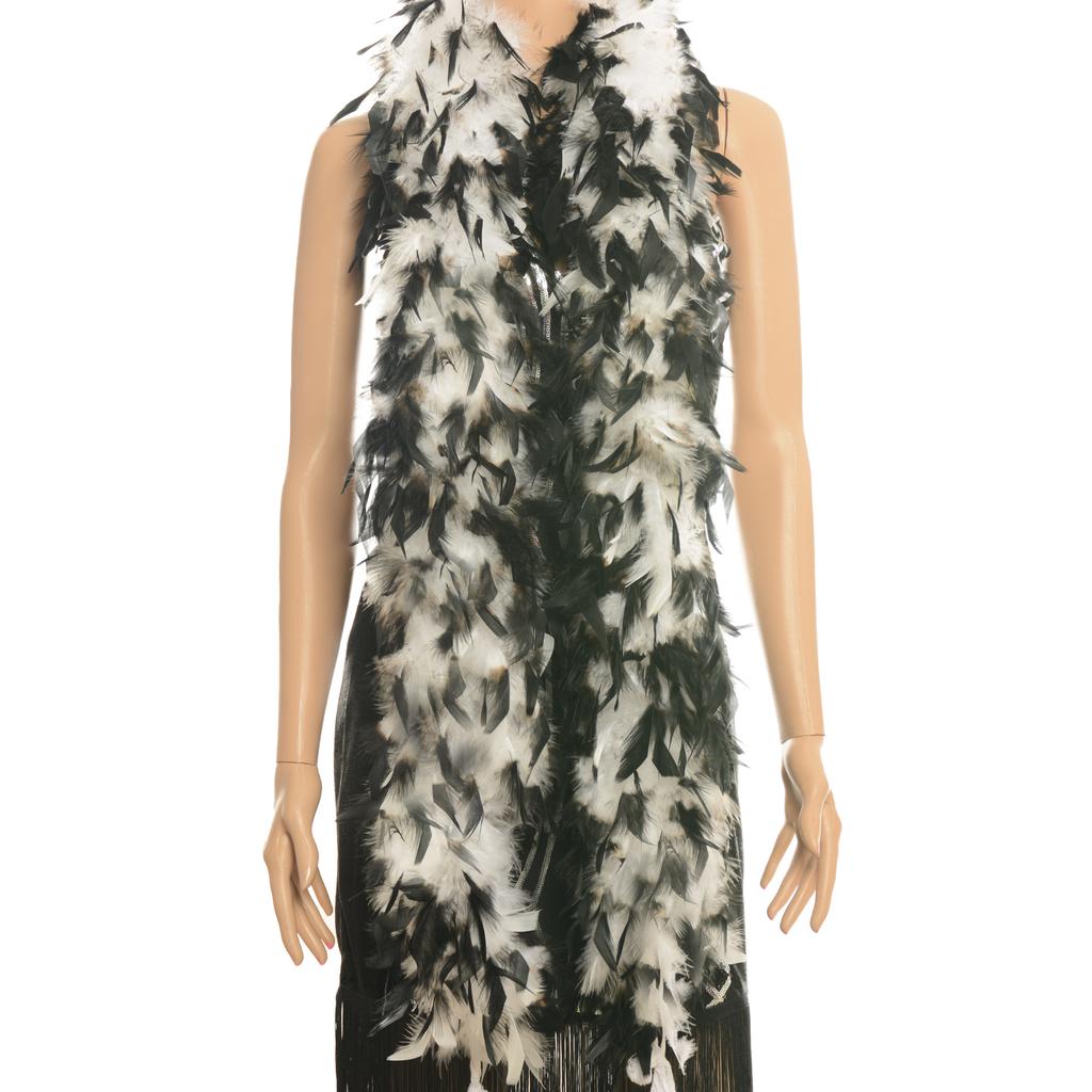 1Pc 2 Yards 85 Grams Turkey Chandelle Feather Boa For Diy Craft,Party Dancing Dress Up, Halloween Decoration