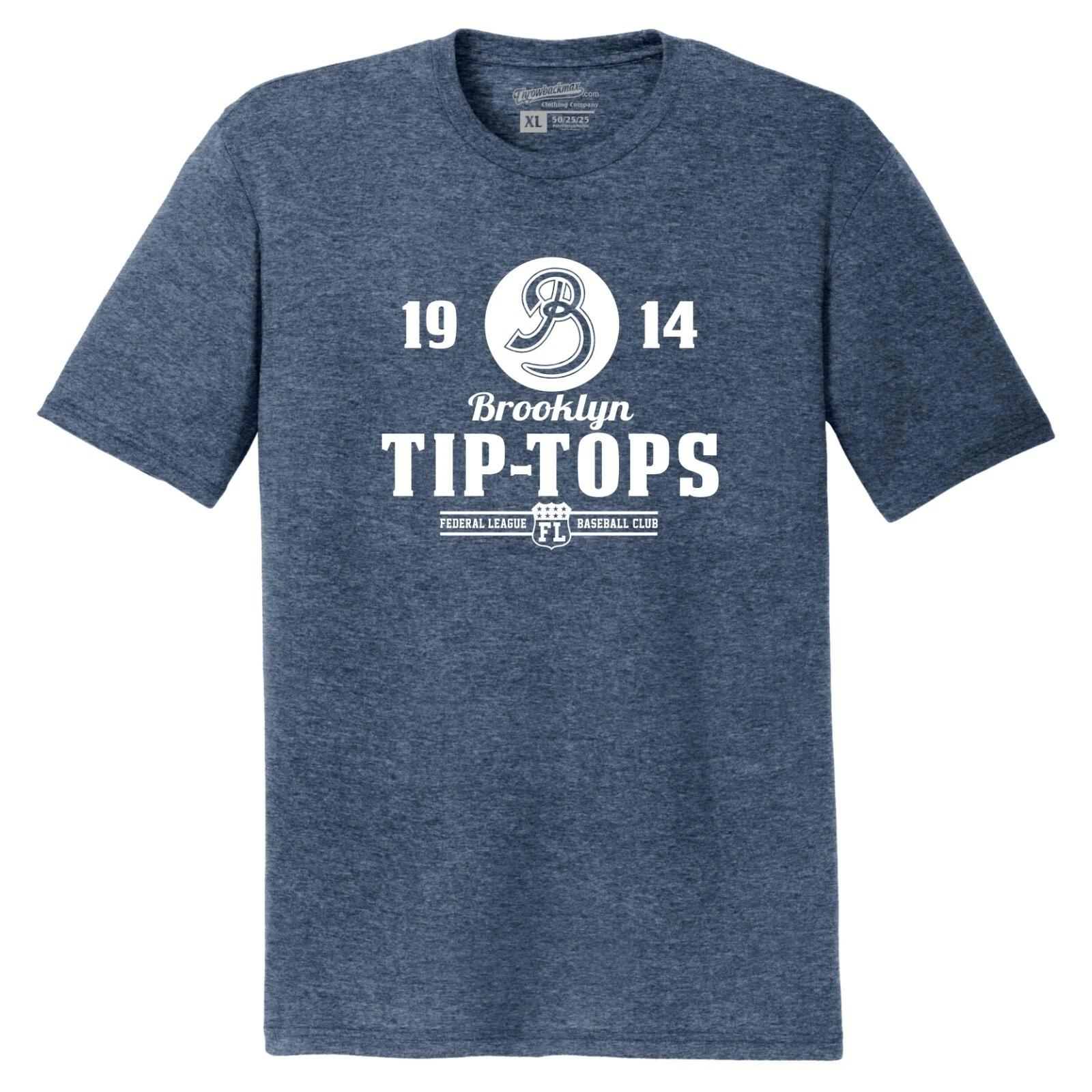 Brooklyn Tip Tops 1914 Federal League TRI-BLEND Tee Shirt - Brooklyn Dodgers L