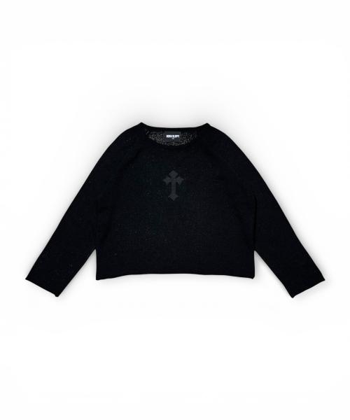 Bonseullipi Cross Linen Knit (Black)