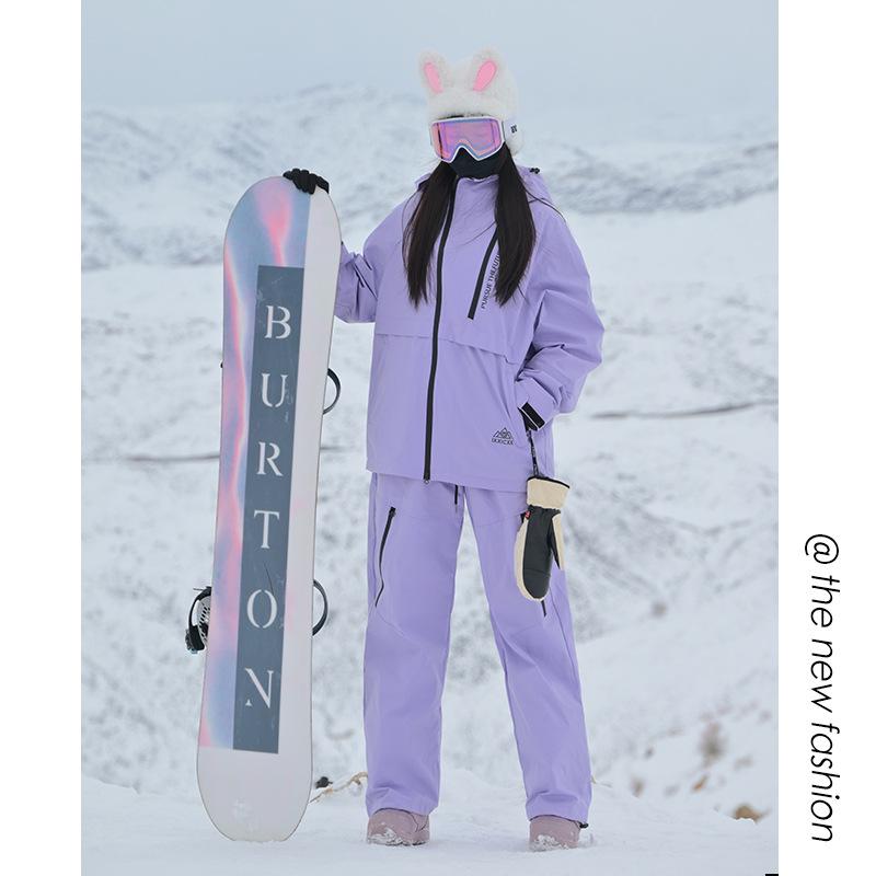 

Модный лыжный костюм-двойка унисекс: Комплект куртка и брюки Dopamine Duo 3XL фиолетовый