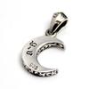 [World Accessories Carmelo] Mexico Turquoise Moon Crescent Pendant Good Vibrations Men's Women's Sterling Silver 925