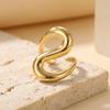INSSGG European Haute Couture S-Shaped Minimalist Adjustable Open Ring