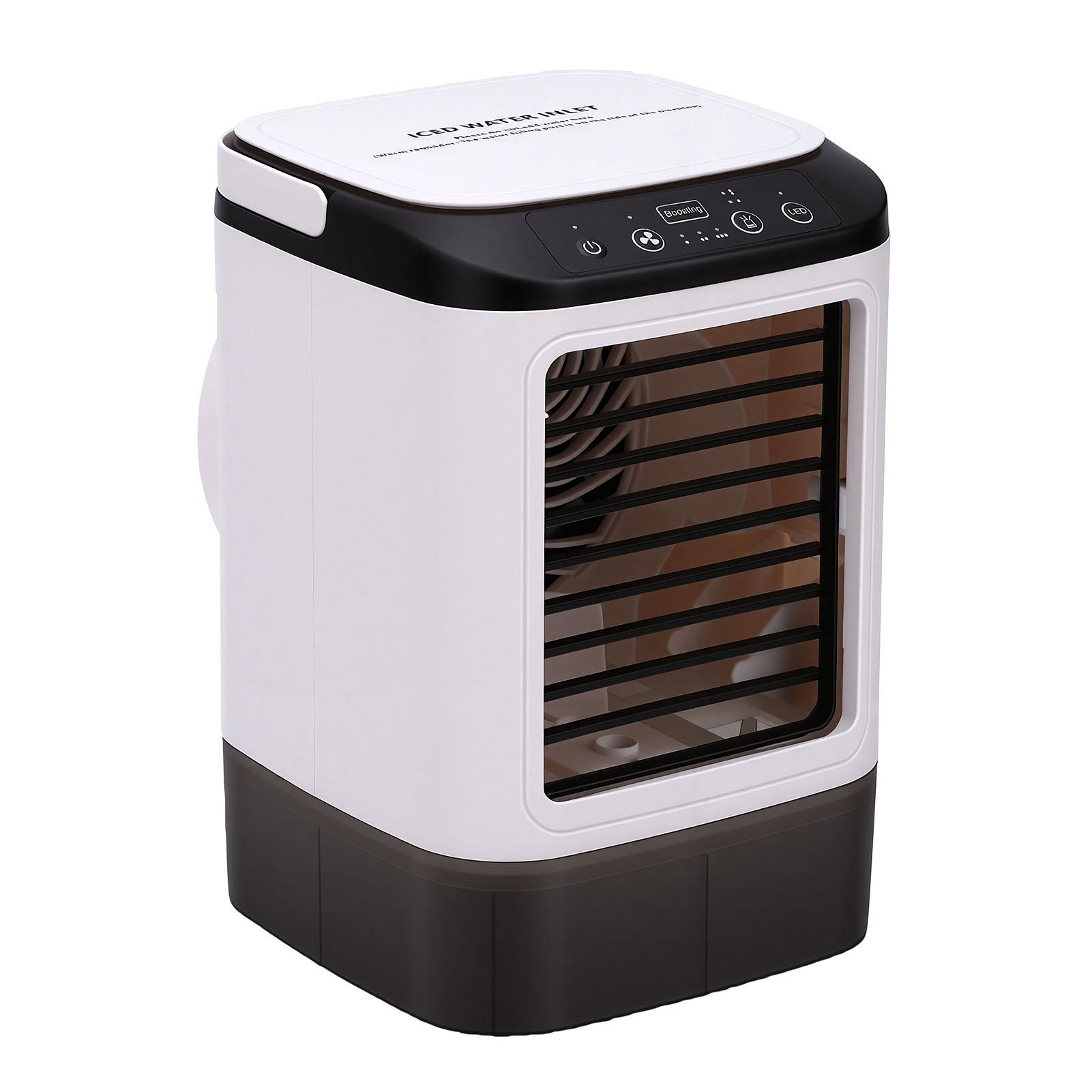 

Portable Air Conditioner Mini Air Cooler Humidifying Fan with 3 Speed 2 Mist Cooling for Desk Nightstand Home Office