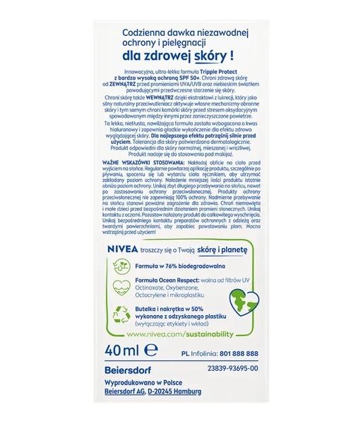 Nivea Sun Uv Face Specialist Krem Do Twarzy 50+ Triple Protection 40Ml