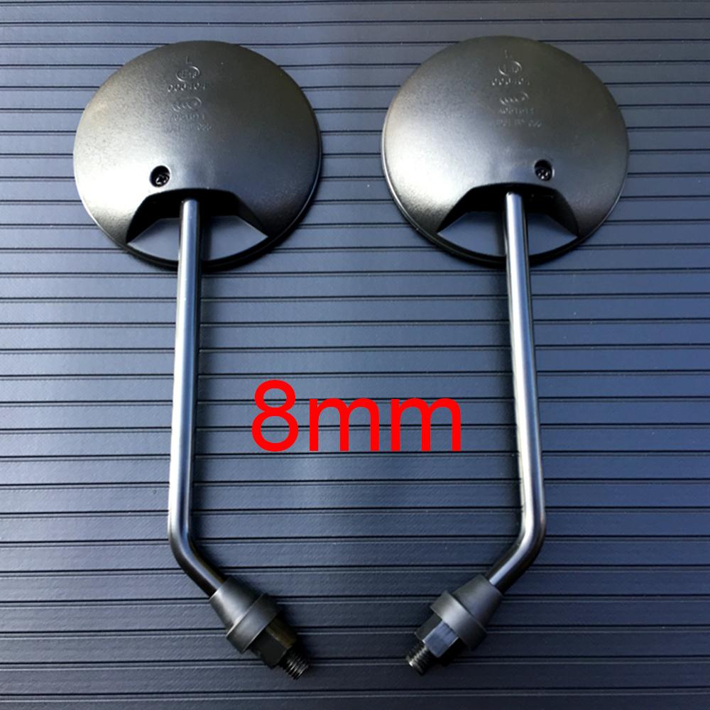 Motorbike Side Mirrors E-bike Scooter Rearview Mirror 8/10mm Universal Motorcycle Round Side Back View Mirrors