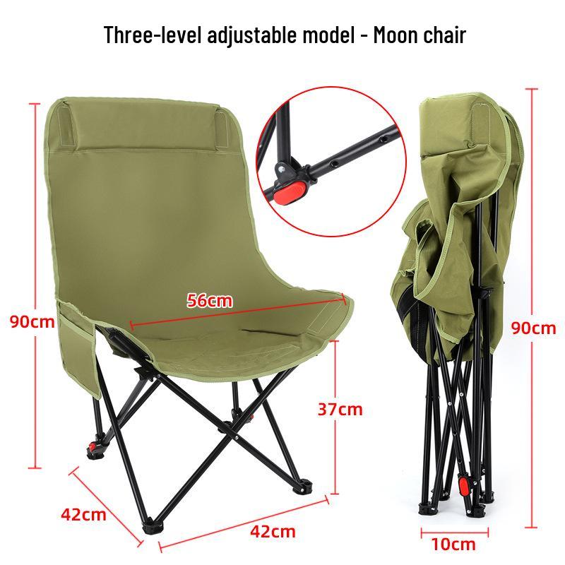 Portable High Back Outdoor Moon Chair for Camping and Beach
