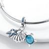Copper Plated Dangle Charm Starfish Turtle Shell Dolphin Beads Fit Original Bracelet Summer Collection Jewelry