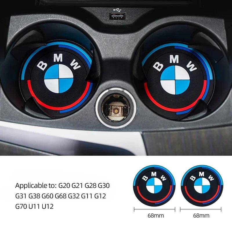Dla BMW M X3 X5 X6 Samochodowy Wewnętrzny Antypoślizgowy Podkładka Pod Kubek Mata Wodoodporna Podkładka Pod Szklankę Dla BMW M Serii 3 4 5 G30 G32 G01 G02 G05 G22 E60 E90