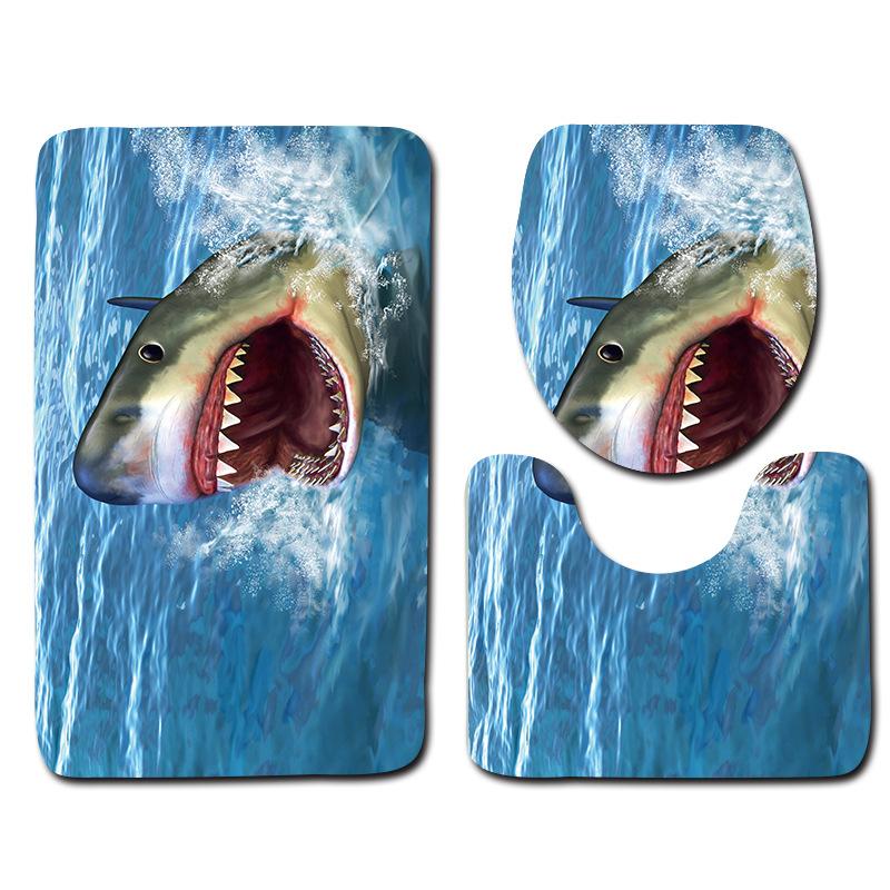 Bathroom Floor Mat Bathroom Mat Toilet Three-Piece Set