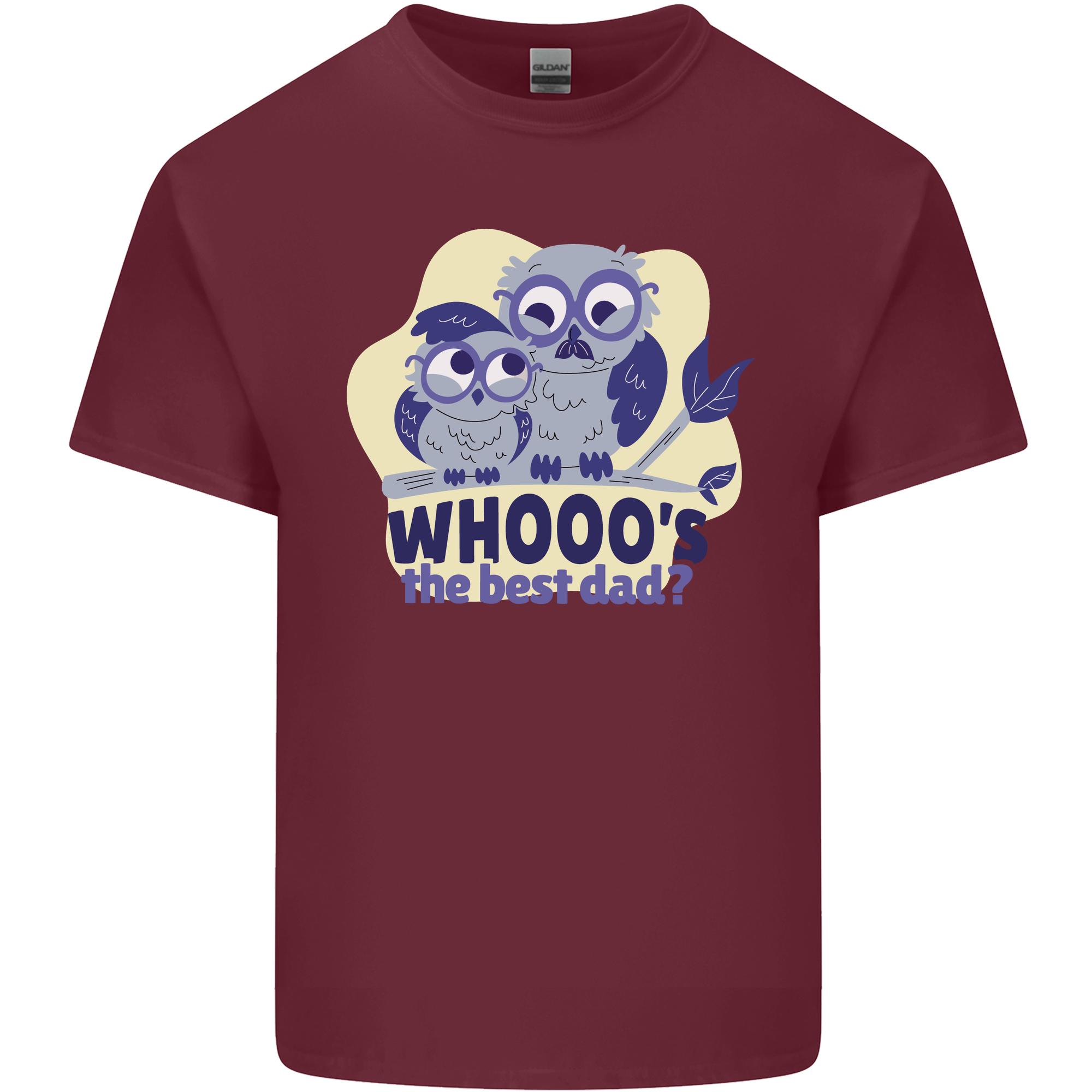 Whoos the Best Dad Funny Fathers Day Owl Unisexs Light Cotton TShirt S