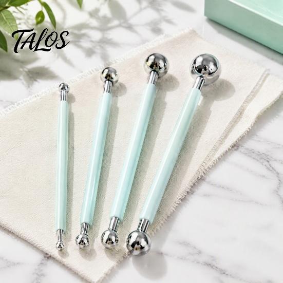 Clay Crafting Tool 4Pcs Polymer Shaping Set, Sculpting Stick with Stainless Set Steel Ball, 4 Size DIY Fondant Pottery Modeling Tools Cake