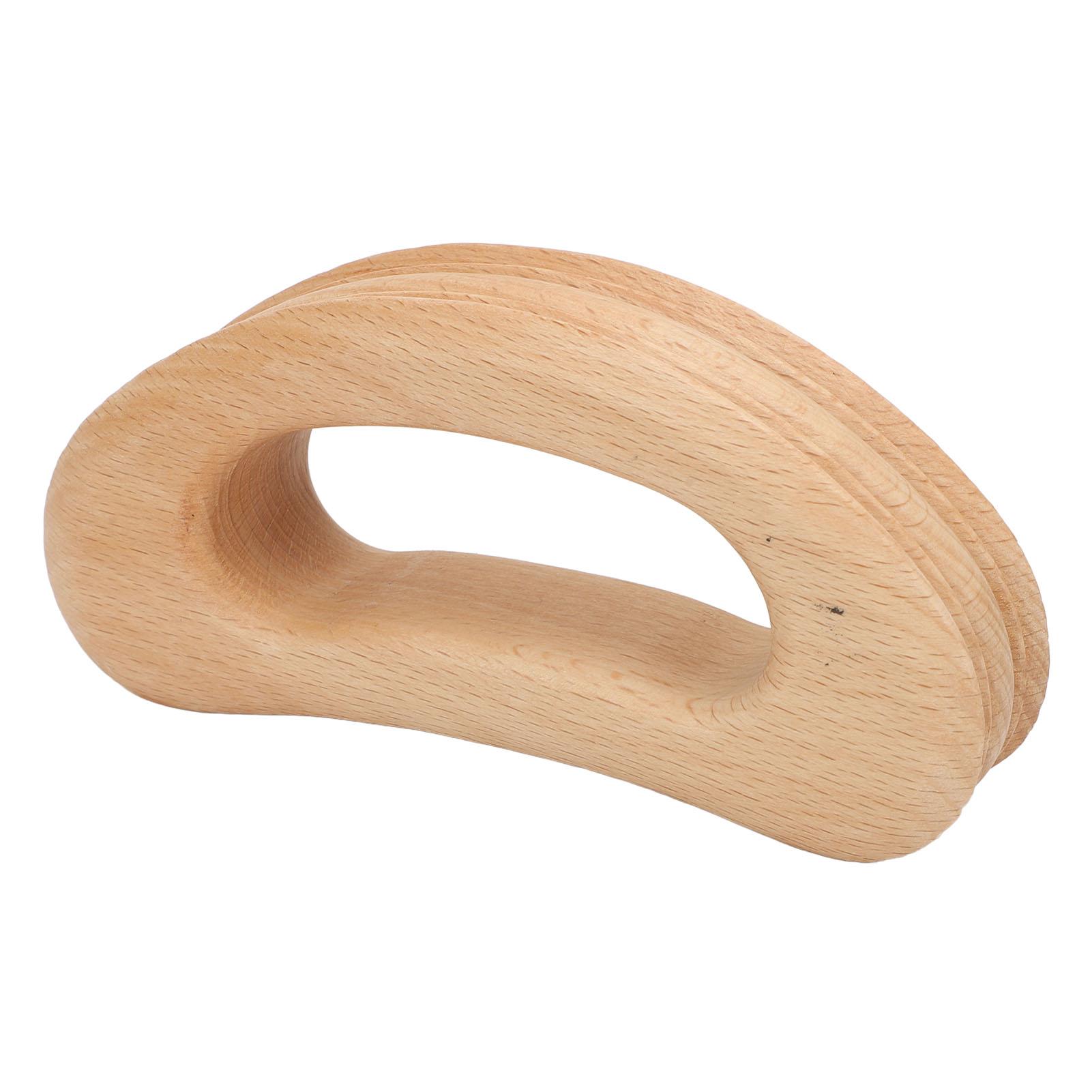 

Wooden Gua Sha Tool Burlywood Ergonomic Thickened 4 Deep Grooves Multifunctional Scraping Board for