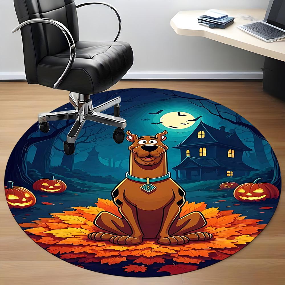 1pc Scooby-Doo Chair Carpet for Office Non-Slip, Soft & Comfortable, Carpet for Office, Gaming, Lightweight Round Floor Mat