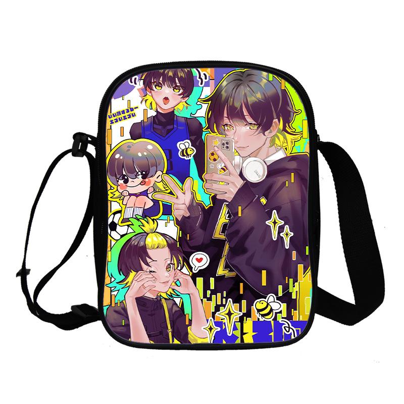 

Новый анимационный мерч «Синяя тюрьма», 3D-полноцветная печать, портативная наплечная сумка, подростковая сумка-кроссбоди Double Shoulder Bag