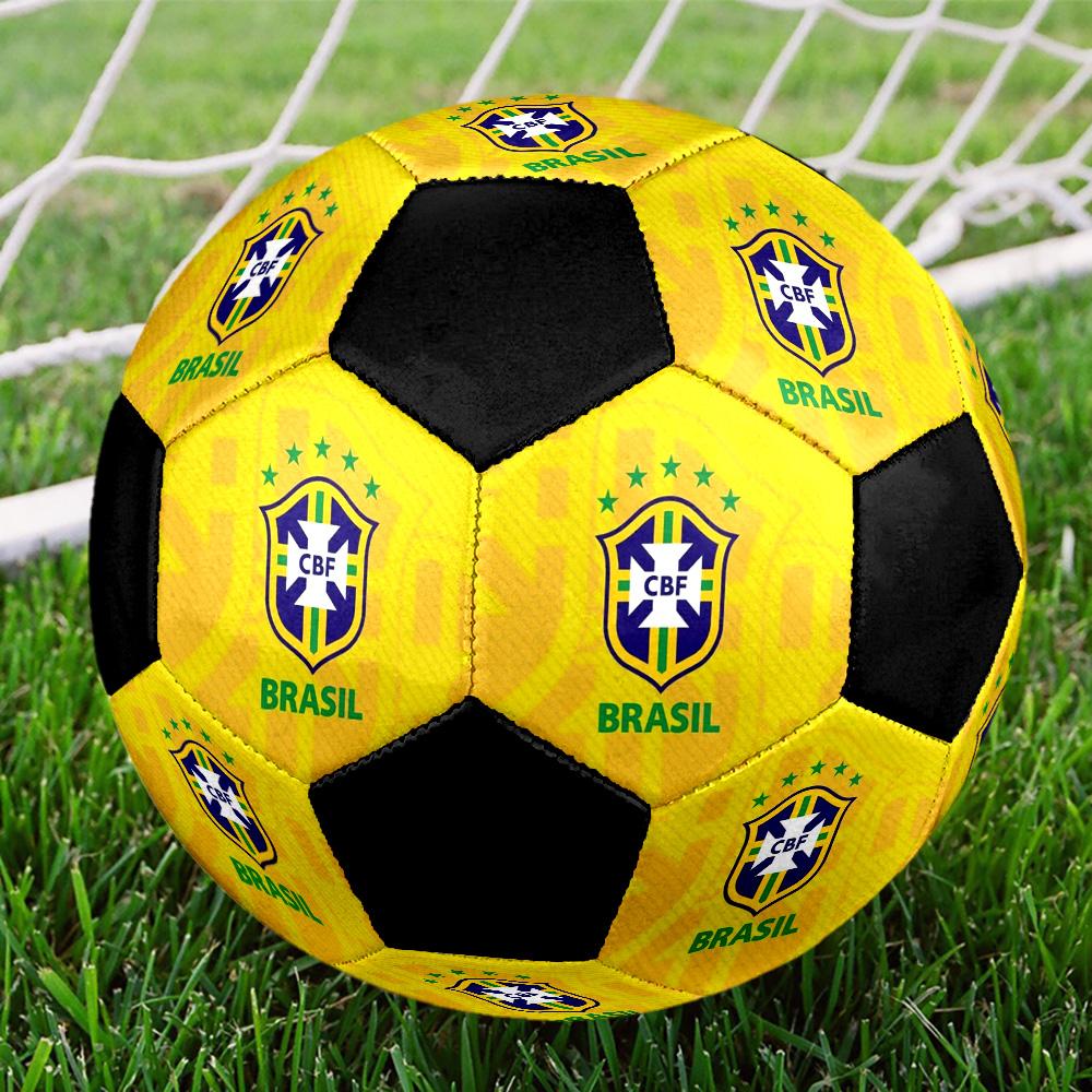 Cbf Pallone da Calcio a 5 Colorato Cucito a Macchina PVC Taglia 5 Pronto per Allenamento di Squadra e Competizione Durevole Alta Rimbalzo Fresco Regalo Sportivo