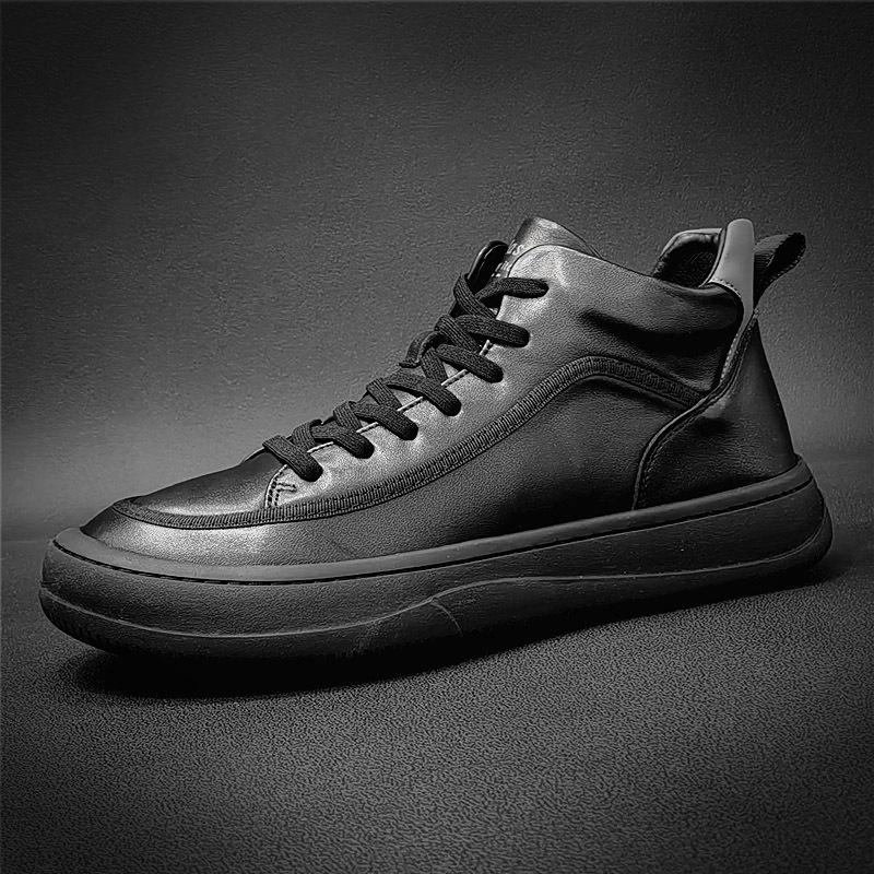 Кожаные высокие кеды кеды на платформе модные кеды кривые клоунские кеды необработанные кеды 37