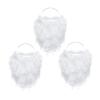 Santa Claus Beard Curly Fluffy Costume Adults/Kids Christmas Performance Santa Fake White Handlebar Mustache for Cosplay Party