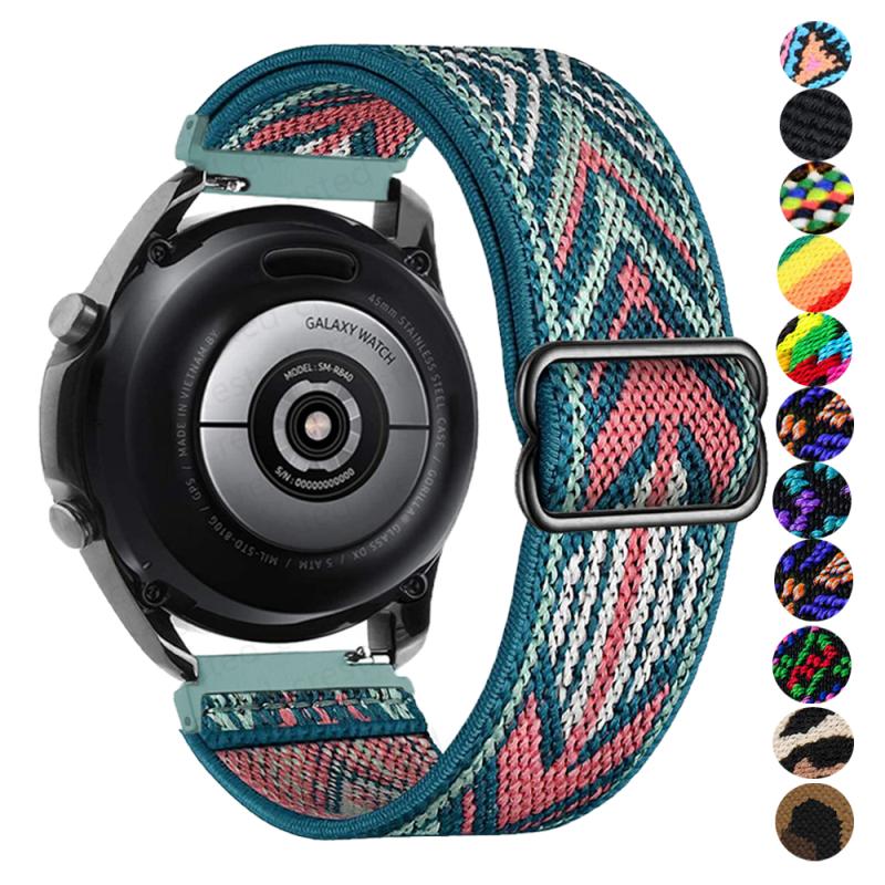 20mm 22mm Armbänder Für Samsung Galaxy Watch 7/6/5 pro/4/classic/Active 2/Gear S3 Verstellbares Nylon-Armband Huawei GT 2/4/3 Pro Band