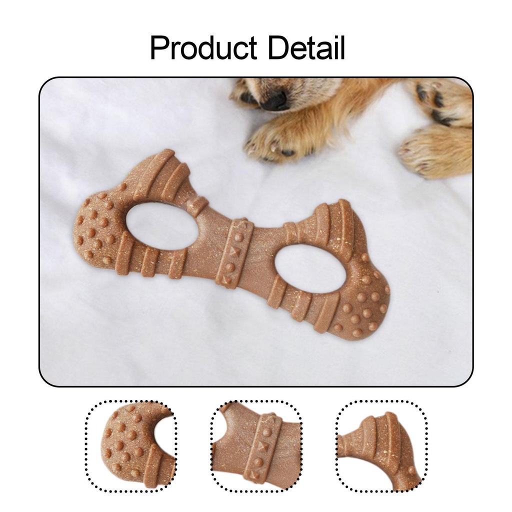 Dog Chew Toy Gnawing Bone Shape Toothbrush Stick Entertainment for Medium Large Dogs Teeth Cleaning Playtime