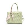 Ielgy Fashion Ladies Pleated Underarm Bag Commuter Classy All-Match Tote Bag