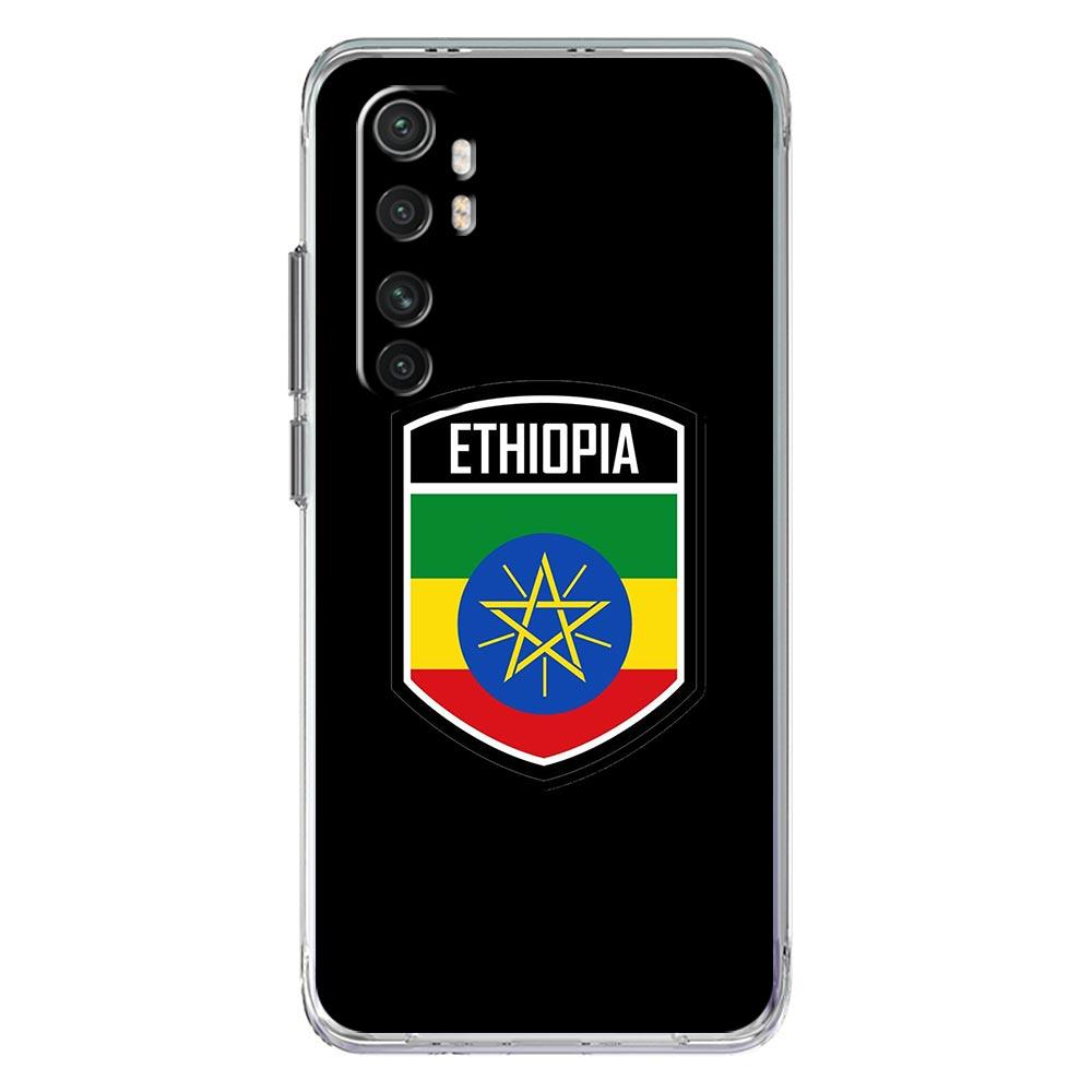 

Phone Case For Xiaomi Poco X6 X5 NFC X3 F6 F5 Pro F4 F3 M3 14 13T 12T 12 13 Lite 11 Mi 5G Clear Cover Ethiopia Flag Xiaomi 12T