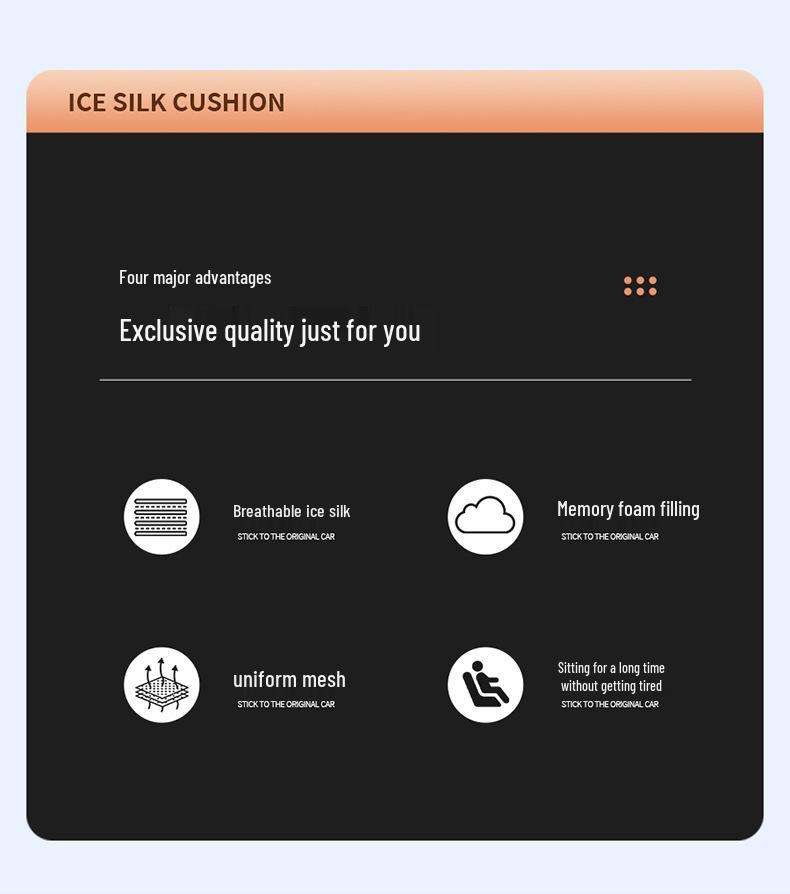 Ice Silk Ventilated Backrest Seat Cushion for Ideal L6/L7/L8/L9/MAGE Cars - Summer Cooling