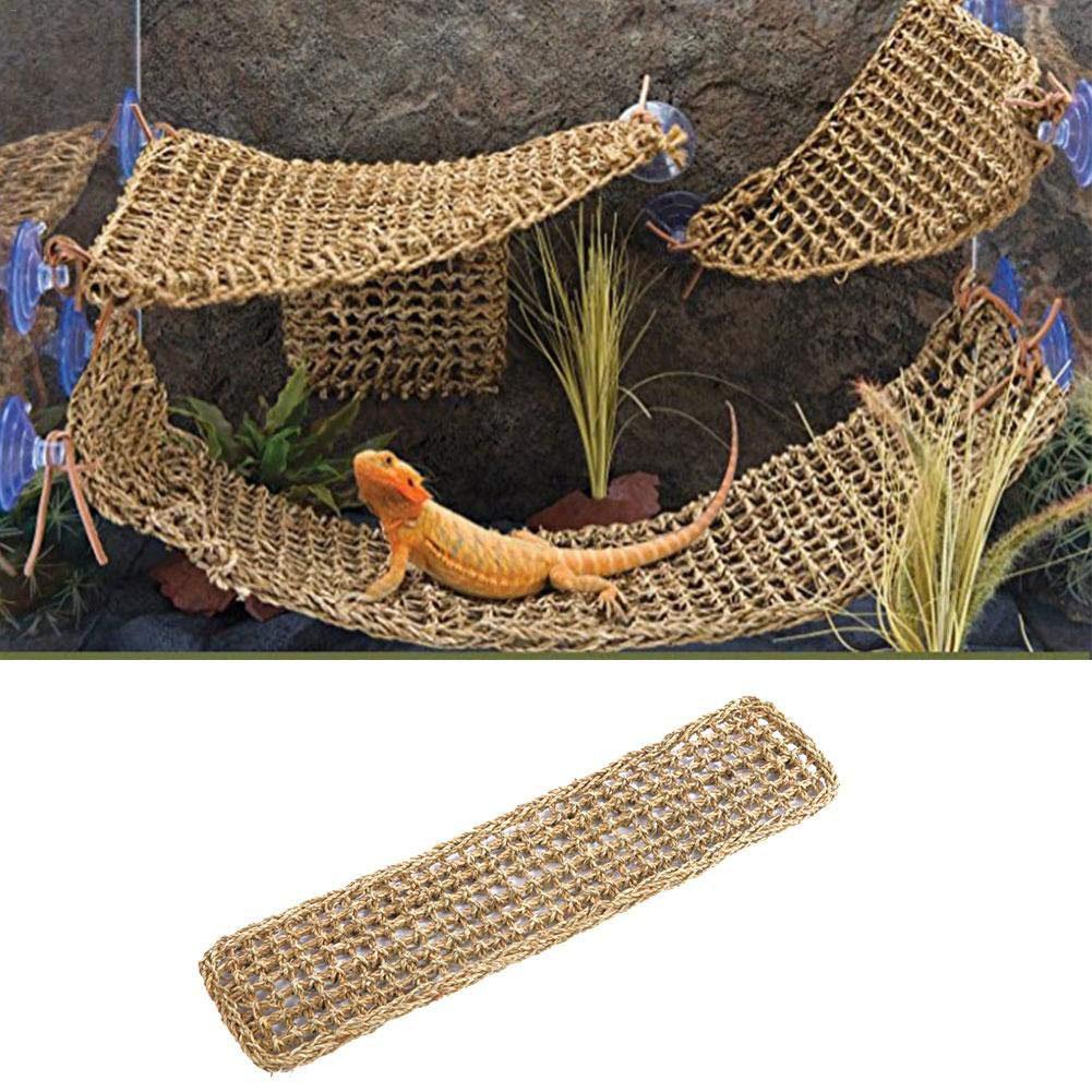 Hand-Woven Seagrass Pet Hammock: Extra Long Rectangle Crawling Mat, 76cm X 17cm
