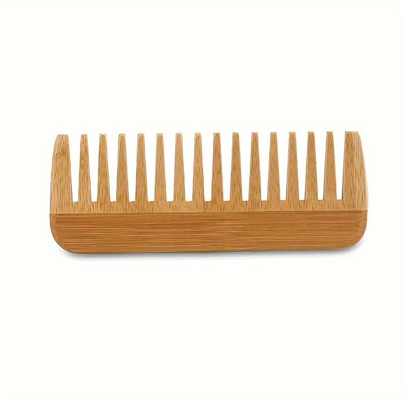 A Bamboo and Wood Hair Comb for Both Men and Women, Featuring A Wide-Toothed Design for Curling Hair and Grooming Beards