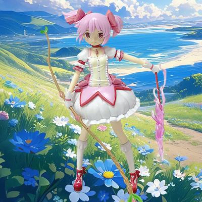17cm Magica Anime Figur Magisches Mädchen Actionfigur Kawaii Kaname Madoka Niedliches Loli Sammlungsmodell Spielzeug Geschenk