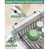 Expandable Dish Drying Rack for in-Sink, Over-Sink, and Counter Use, Dish Drainer with Removable Cutlery Holder, Space Saving & No Assembly Needed