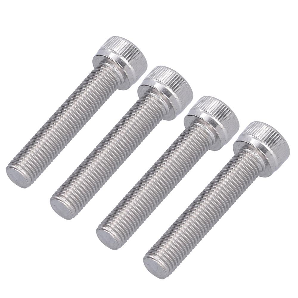 4PCS Stainless Steel Socket Cap Screw Fine Pitch 1.25mm Machine Fastener For Construction