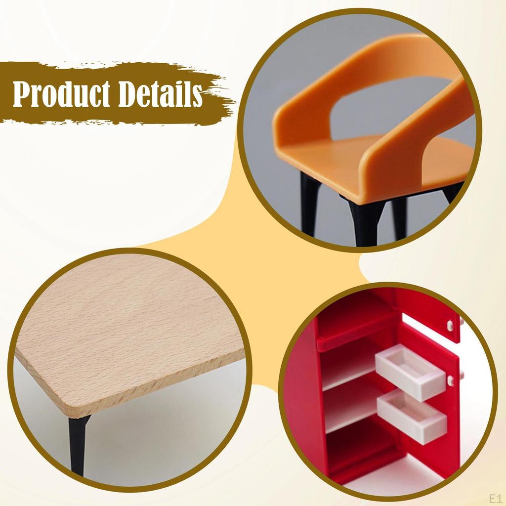 Dollhouse Furniture Set Decor Hobby Crafts Life Scene Props Miniature Toys